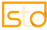 STO logo : orange color at S and O of logo