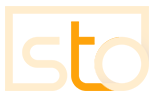 STO logo : orange color at T of logo