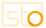 STO logo : STO logo : orange color at O of logo