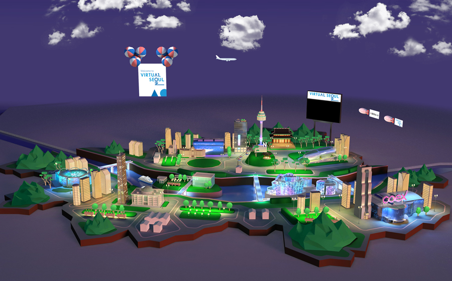 Virtual Seoul in 3D.