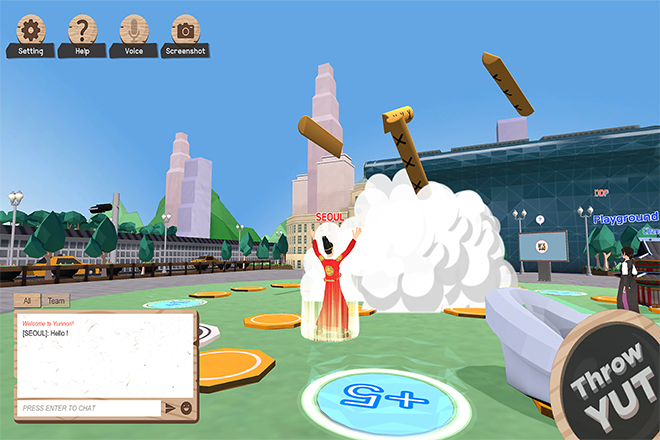 Virtual Seoul Playground game screen.